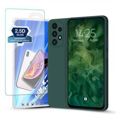 Produktbild von Liquid Silikon Hülle für Samsung Galaxy A53 5G - Farbe: Grün - Modellkompatibilität: Für Samsung Galaxy A53 5G - Displayglas: Mit 9H Displayglas