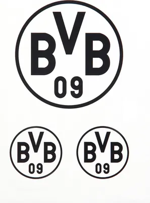 Produktbild von BVB-Aufkleber (schwarz, 3er-Set) Borussia Dortmund