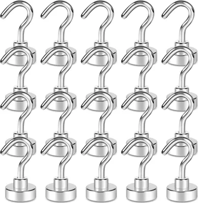 Produktbild von Magnethaken,11kg Extra Stark Magnet Haken fš¹r Grill, Neodym fš¹r Gadgets,Gross Magnetischer Halter fš¹r Kš¹che,Klein, Haken Magnetisch(20 Stš¹ck)