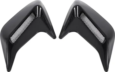Immagine prodotto di 2x Auto Decorative Air Scoop - Scarico - Ingresso - Cofano Ventilazione Bonnet Universal DIY Nero