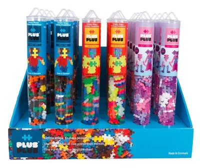 Obrázok produktu pre Stavebnica Plus tubes základné, neónové, trblietavé, 24 dielikov