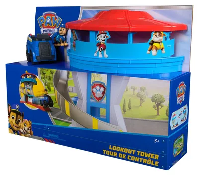 Produktbild von PAW Patrol - Lookout Tower, über 50 cm hoch, Hauptquartier Spielset mit 1 Basis Polizei-Fahrzeug, 2 Chase Figuren und Zubehör, Polizei, 3 Jahr(e), Mehrfarbig