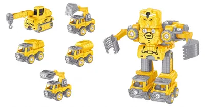 Produktbild von Wiky Vehicles 5in1 Baufahrzeuge Schraubset zum Roboter kombinierbar 21 cm