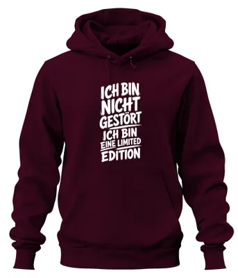 Produktbild von Ich bin nicht gestört ich bin eine Statement Sarkasmus Hoodie Kapuzenpullover, Burgundy, XXL