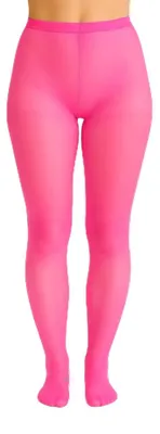 Imagen del producto de sesto senso: medias para mujer, color rosa neón, diseño multicolor, 30 den, parcialmente opacas, microfibra
