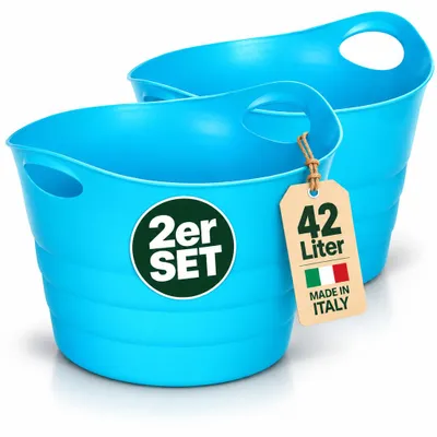 Produktbild von Set: 2 x Mehrzweckkorb "Honey" 42 Liter, Farbe: Blau