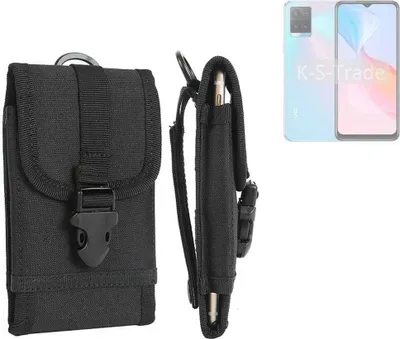 Produktbild von K-S-Trade Holster Handy Hülle kompatibel mit Vivo Y21s Holster Handytasche Gürtel Tasche Schutz Hülle Robust Outdoor schwarz