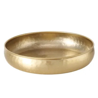 Produktbild von Dekoschale Arietta Gold Ø 30 cm – Metallschale & Obstschale