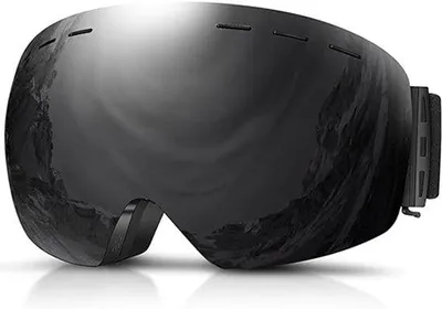 Immagine prodotto di Occhiali da sci anti-appannamento - Occhiali da snowboard - Occhiali da sci unisex - Occhiali da sci a doppio strato con protezione UV anti-appannamento - Occhiali da sci senza montatura - Protezione UV al 100% - Neri