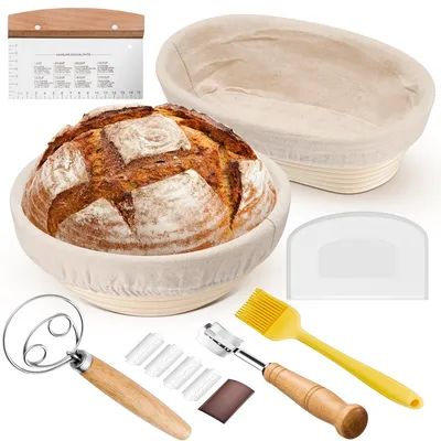 Produktbild von Elzusha – Set für Brotbackformen – Runde und ovale Formen (7, 23 cm und 25 cm)