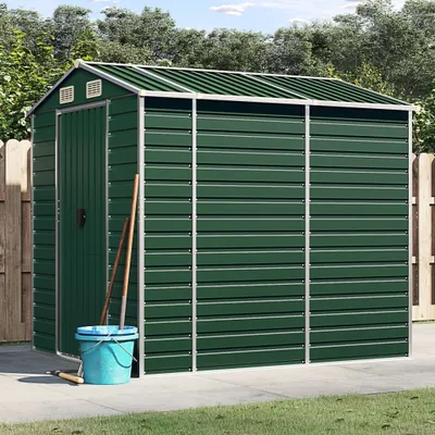 Produktbild von PUEAZU Gartenhaus Grün 191 x 215 x 198 cm Verzinkter Stahl - Geräteschuppen &3107