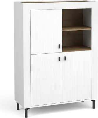 Produktbild von Minio, Bücherregal "ASSO 5", Regal, Weiße Farbe / Whisky Eiche