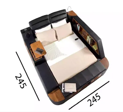 Produktbild von Multifunktion Bett Doppelbetten Modernes Bettgestell Betten 200x200cm Hotel Neu