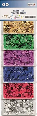Obrázek produktu pro GLOREX 6 1630 181, Flitry, Vícebarevný, 30 g, 6 kusů