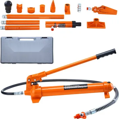 Obrázok produktu pre Hydraulický zdvihák s dlhým ramenom - 12 t - Hydraulický zdvihák so vzduchovým čerpadlom - Oranžový - Ťažký zdvihák pre osobné a nákladné vozidlá