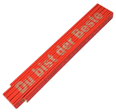 Produktbild von Zollstock Meterstab Du bist der Beste,Rot