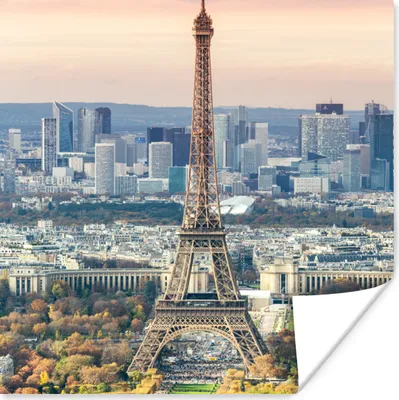 Produktbild von MuchoWow® Poster Eiffelturm - Paris - Himmel 50x50 cm - Wohnzimmerdekoration