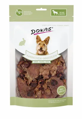 Produktbild von Dokas Dog Snack Kaninchen-Innereien 100g