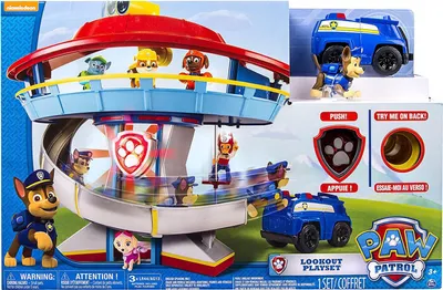 Produktbild von PAW Patrol Lookout Hauptquartier Spielset mit Chase, 3 Jahr(e), LR44, Kunststoff, Mehrfarbig