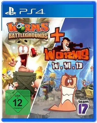 Produktbild von Team17 Worms Battlegrounds + Worms WMD, PlayStation 4, E10+ (Jeder über 10 Jahre), Physische Medien