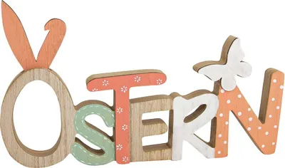 Produktbild von Schriftzug Ostern bunt 29,5cm