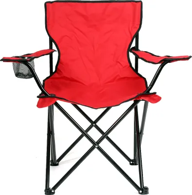 Produktbild von Campingstuhl Klappstuhl Anglersessel Outdoor-Stuhl mit Armlehnen bis 120 kg belastbar Rot