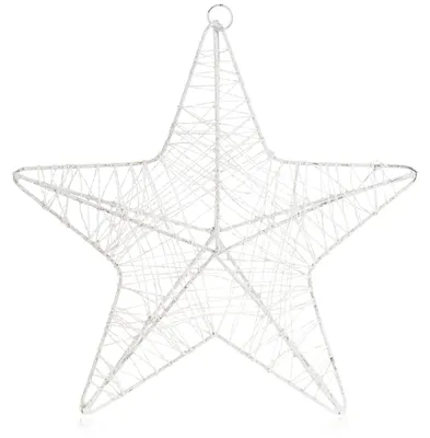 Produktbild von com-four® Deko Stern Weihnachten - Weihnachtsdekoration Stern zum Aufhängen - Weihnachtsstern aus Metall mit Pailletten - Deko Hänger