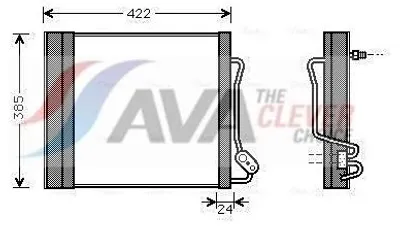 Produktbild von AVA COOLING SYSTEMS MCA5001D Kondensator Klimaanlage Klimakondensator für SMART CITY-COUPE (450) +Trockner