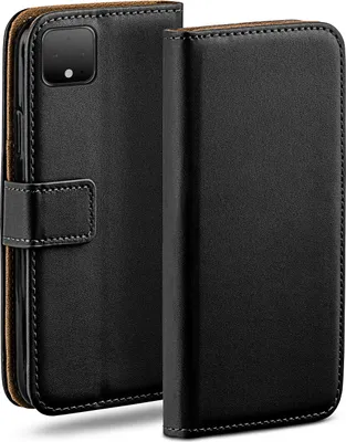 Produktbild von moex® Book Case kompatibel mit Google Pixel 4 - Hülle 360 Grad klappbar, Schwarz