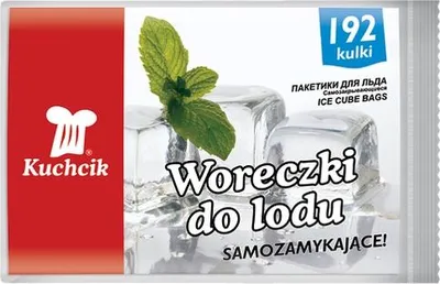 Zdjęcie produktu dla Kuchcik Woreczki Do Lodu 192 Kulki Samozamykające Do Chłodzenia Napojów