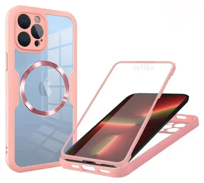 Produktbild von Techsuit ColorVerse 360 Hülle mit Schutzfolie und MagSafe für Apple iPhone 13 Pro - Rosa