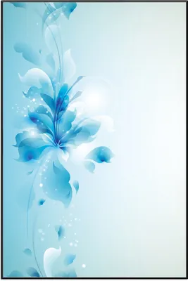 Produktbild von Wallario Wandbild Blaues Blumenbuket, Größe: 61 x 91,50 cm, Poster mit schwarzem Aluminiumrahmen