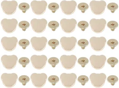 Produktbild von Schrauben für Lederhandwerk - 20 Sets - 10x11 mm - Lichtrosa - Legeringsmetall - für Lederarbeiten