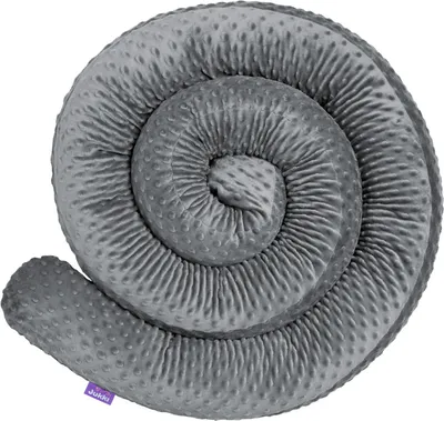Produktbild von Bettschlange 300 cm [Grau - Minky] Bettumrandung Bettrolle Babybettschlange 3m