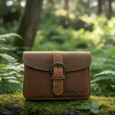 Produktbild von Hill Burry Heritage Gürteltasche Echtleder Hunterleder Vintage Braun