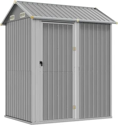 Zdjęcie produktu dla vidaXL Szopa ogrodowa jasnoszara 192x152,5x237 cm Stal ocynkowana