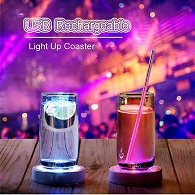 Image de LED -Guichets Coasters Cup Coaster avec des tampons légers pour le Bar Party Club