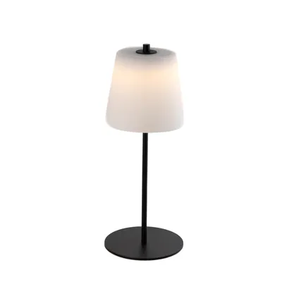 Produktbild von Honsel - Moderne Tischleuchte I Tischlampe I Lampe I Leuchte schwarz mit Opalglas inkl. LED 3-stufig dimmbar - Jent Touch-funktion Dimmer I Dimmbar - Stahl Länglich - I (nicht austauschbare) LED
