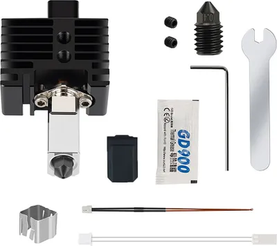 Obrázok produktu pre Vylepšená súprava hotend extrudéra V2.0 pre vytlačovaciu hlavu Bambu Lab X1C P1P s 0,4 mm dýzou z tvrdenej ocele, keramickým ohrievačom 320 ℃ príslušenstva 3D tlačiarne