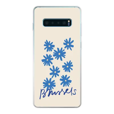 Produktbild von MuchoWow® Handyhülle Schutzhülle Hülle für Samsung Galaxy S10 Plus Blume - Design - Brüssel - Minimalismus Silikon Softcase Handy Hülle - Schutzhülle
