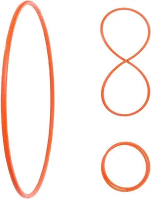Produktbild von Faltbarer Hula Hoop, HDPE-20mm, Orange, Ø105 cm