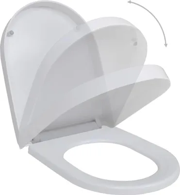 Produktbild von vidaXL Toilettensitze mit Absenkautomatik 2 Stk. Kunststoff Weiß