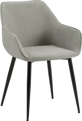 Produktbild von Moderner Esszimmerstuhl - Designerstuhl - bequemes Sitzkissen, hellgrau, robust &