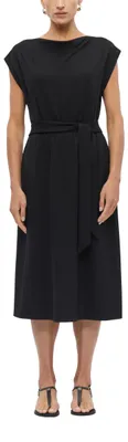 Produktbild von s.Oliver Damen Kleid – Regular Fit, Interlockjersey, Wasserfall-Ausschnitt