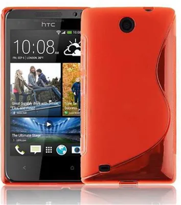 Obrázek produktu pro Cadorabo Protective Case for HTC Desire 300 Case in Red Kryt na mobilní telefon TPU Silicone Etui