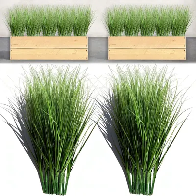 Obrázok produktu pre Umelé trávové rastliny 25 cm, 20 kusov, odolné voči poveternostným vplyvom, pre záhradu, tmavozelená