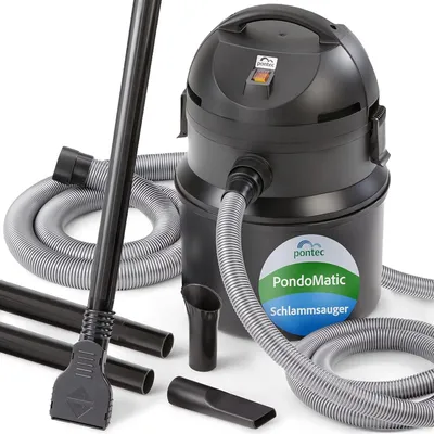 Productafbeelding van Vijverstofzuiger - vijver- en zwembadzuiger - 1400 W - 30 liter tank - met 3 zuigmonden en slangen