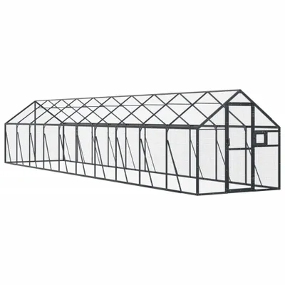 Image de vidaXL Volière Anthracite 1,79x10x1,85 m Aluminium