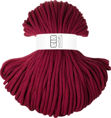 Produktbild von Weinrot Baumwoll-Flechtkordel 8mm 100m LIGHT OUTLET