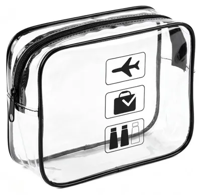 Immagine prodotto di Borsa cosmetica trasparente - Borsa da viaggio impermeabile per bagaglio a mano